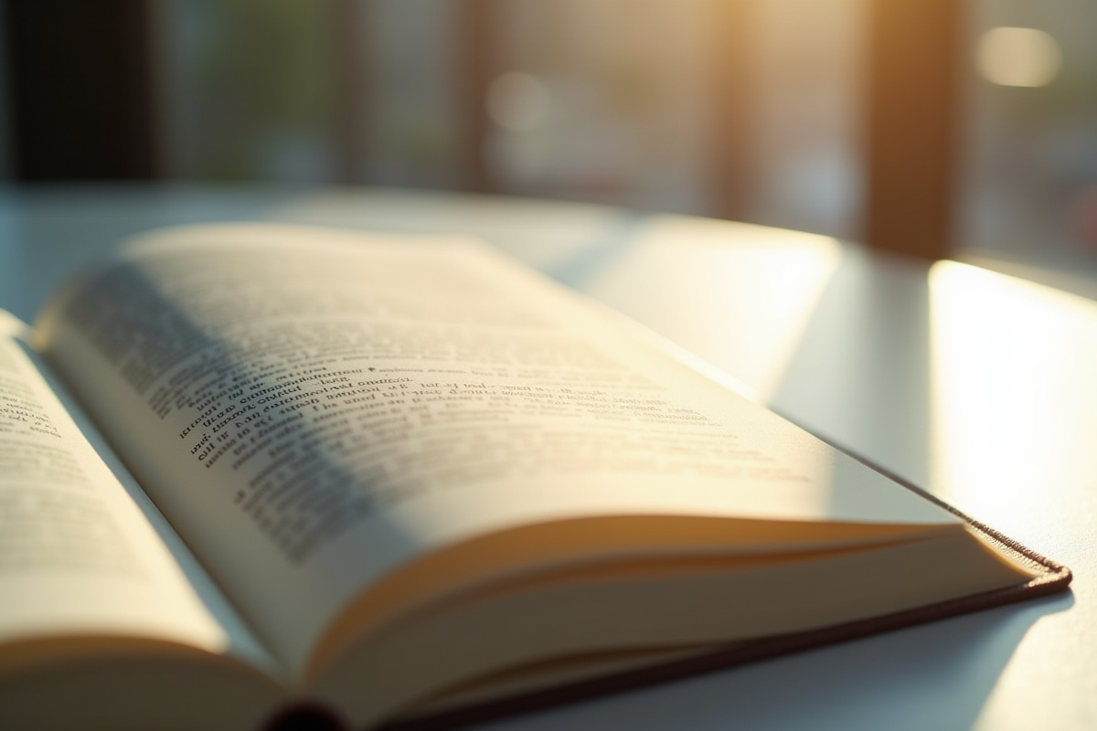 Livre de code juridique français ouvert sur une table moderne